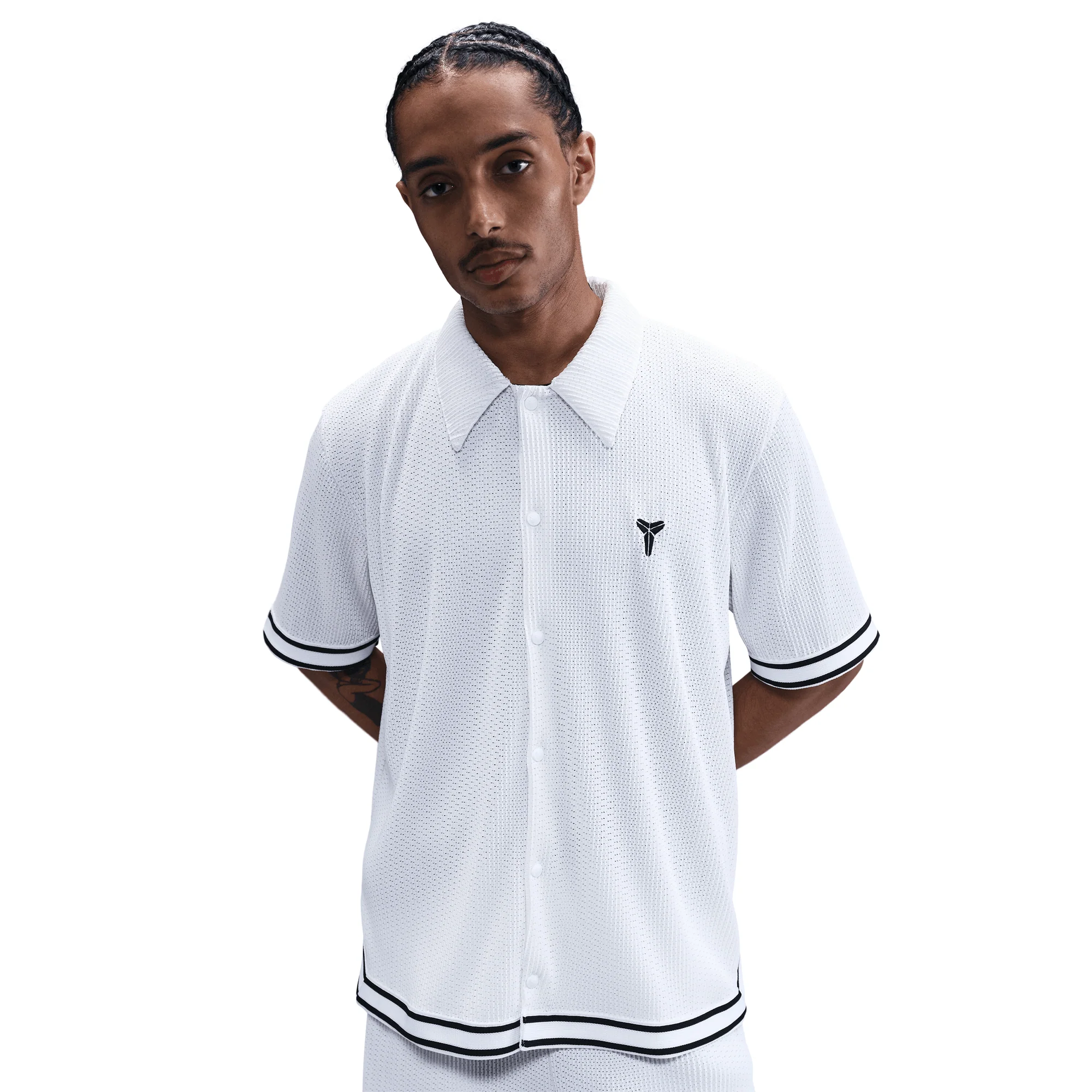 Nike What The Kobe Pleated S/S Top White - Image 2